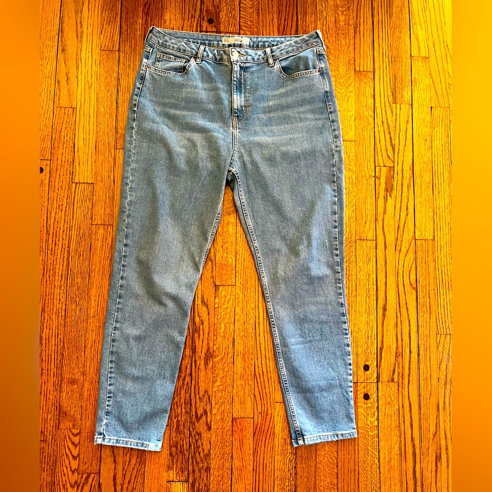 Top shop MOTO Orson Slim leg high waist Jeans - Mid blue